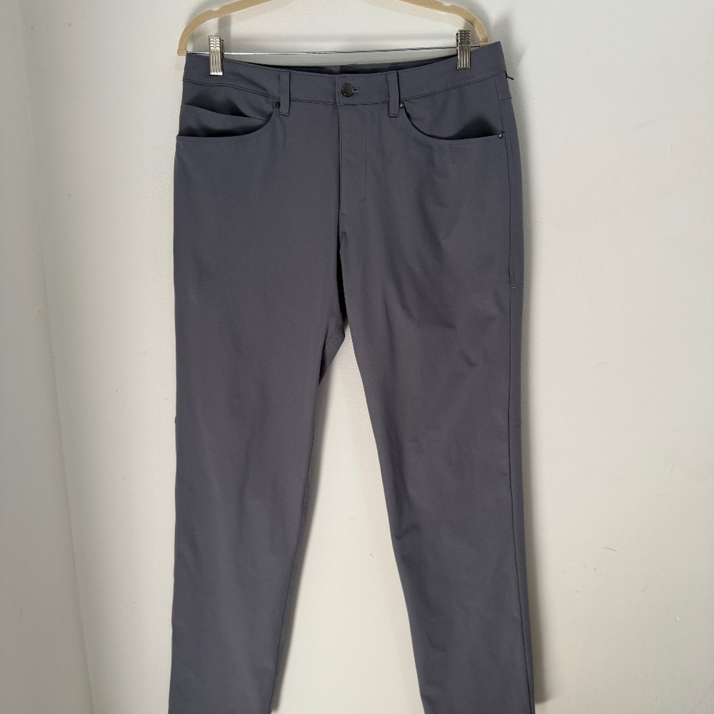 Lululemon ABC Classic-Fit 5 Pocket Pant 33 W x 32L, Silver, Warpstreme